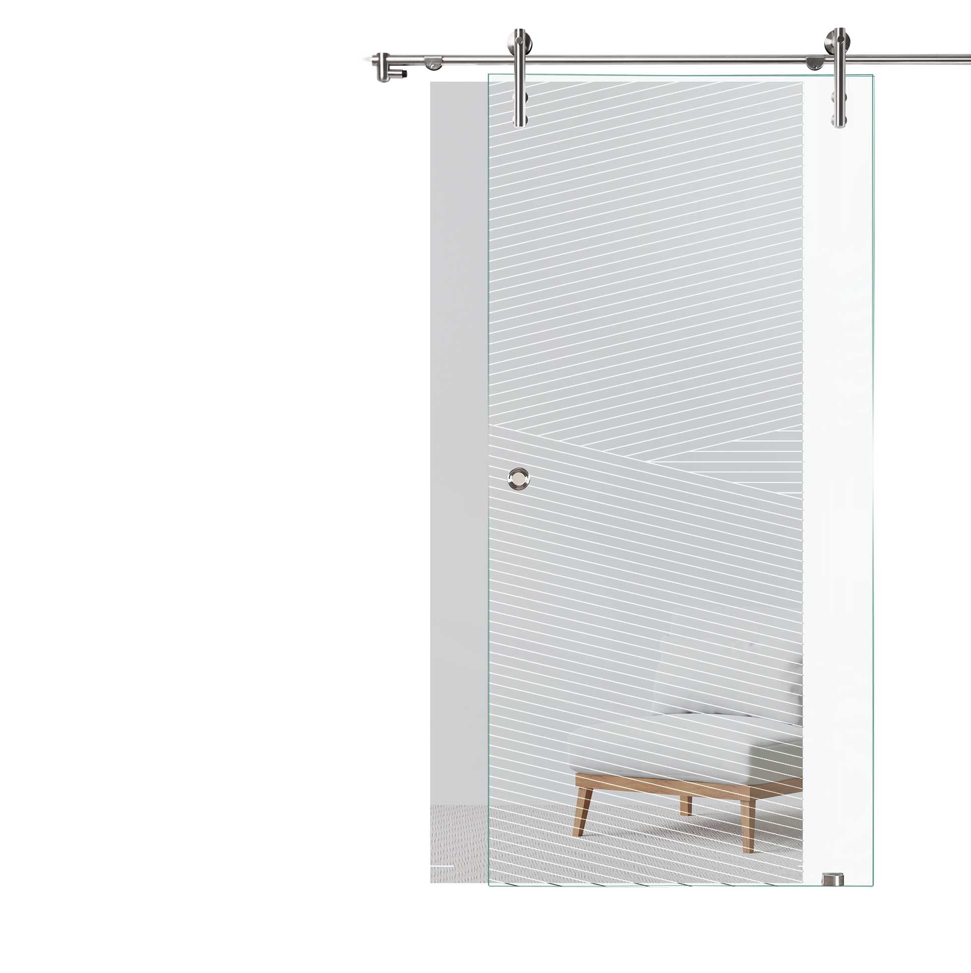 Schiebetür Andorra "171" mit V1000 Schiebesystem  