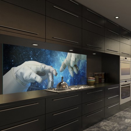 Glasbild Astronauten- 1050