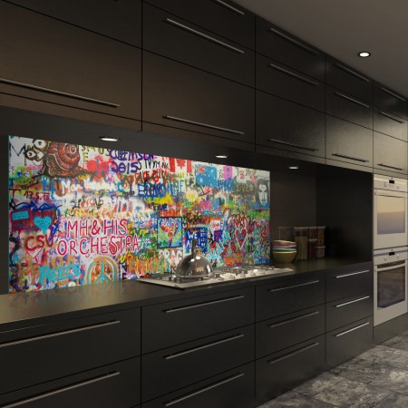 Glasbild Graffiti- 1056