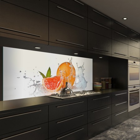 Glasbild Orange- 1015