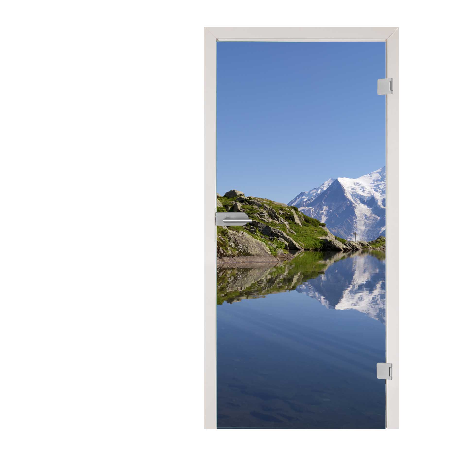 Glastür " Alpen " Floatglas