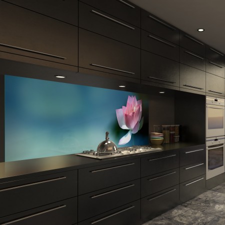 Glasbild Lotusblume- 1013