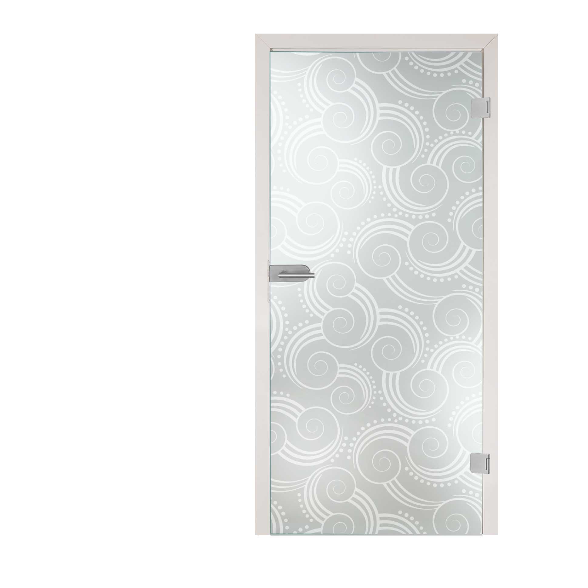 Glastür " Eddy " Milchglas