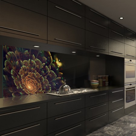 Glasbild Blume Abstrakt - 1002